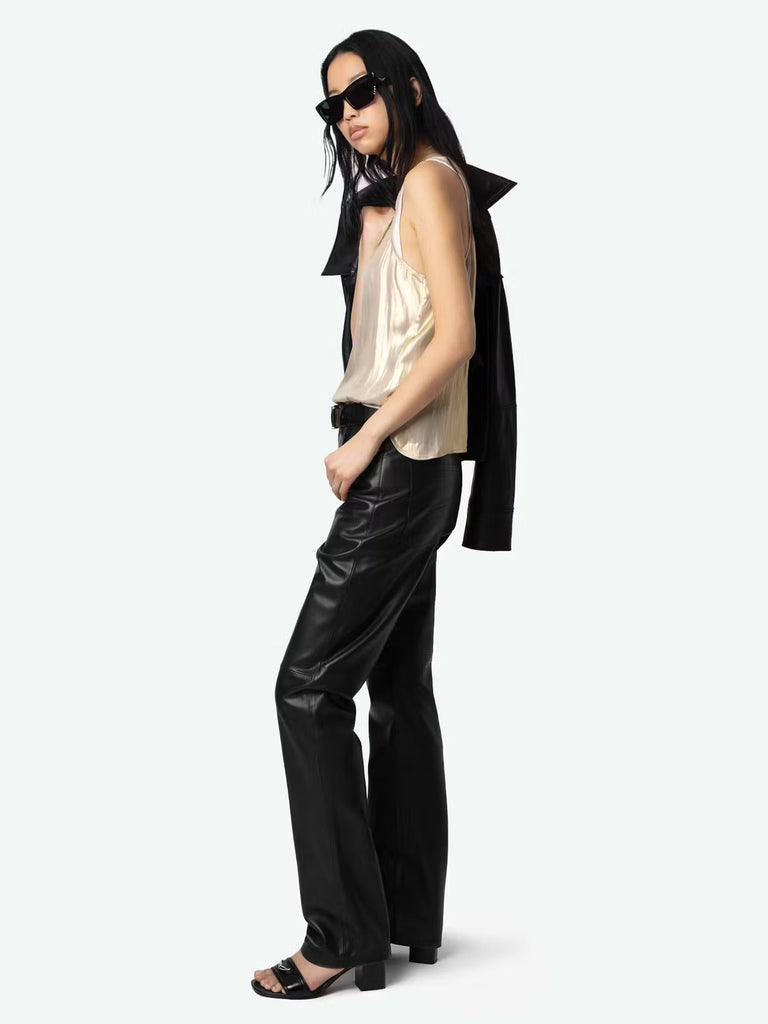 ZADIG & VOLTAIRE - TARYS SATIN TOP - Gold - camisole_Zadig & Voltaire - Aritmetik - montreal