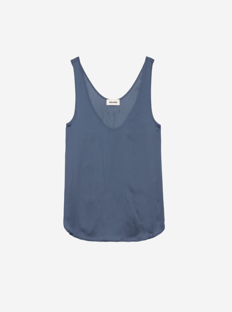 ZADIG & VOLTAIRE - TARYS SATIN TOP - NAVY - camisole_Zadig & Voltaire - Aritmetik - montreal