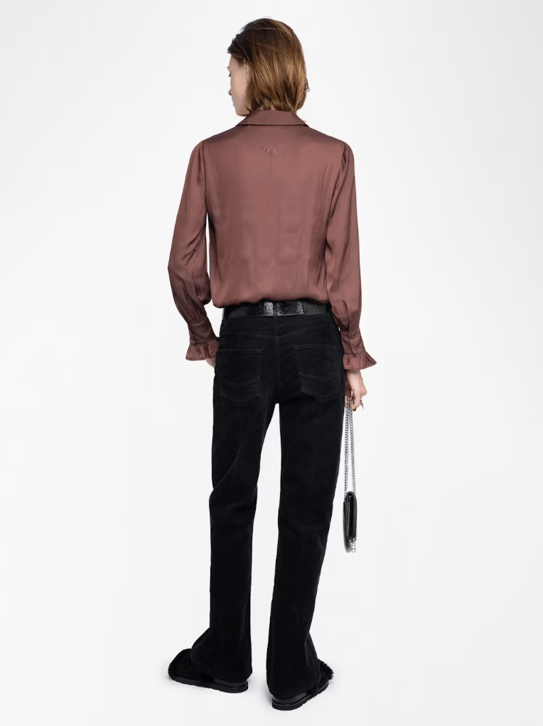ZADIG & VOLTAIRE - Thely satin shirt - Burgundy - Shirt_Zadig & Voltaire - Aritmetik - montreal