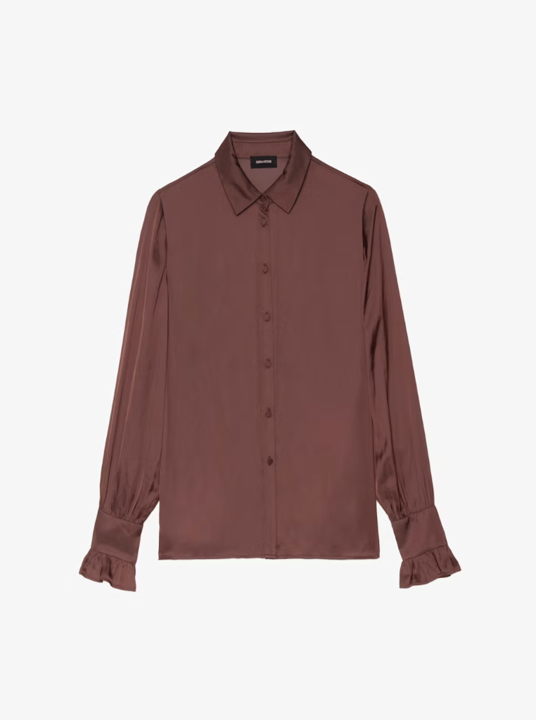 ZADIG & VOLTAIRE - Thely satin shirt - Burgundy - Shirt_Zadig & Voltaire - Aritmetik - montreal