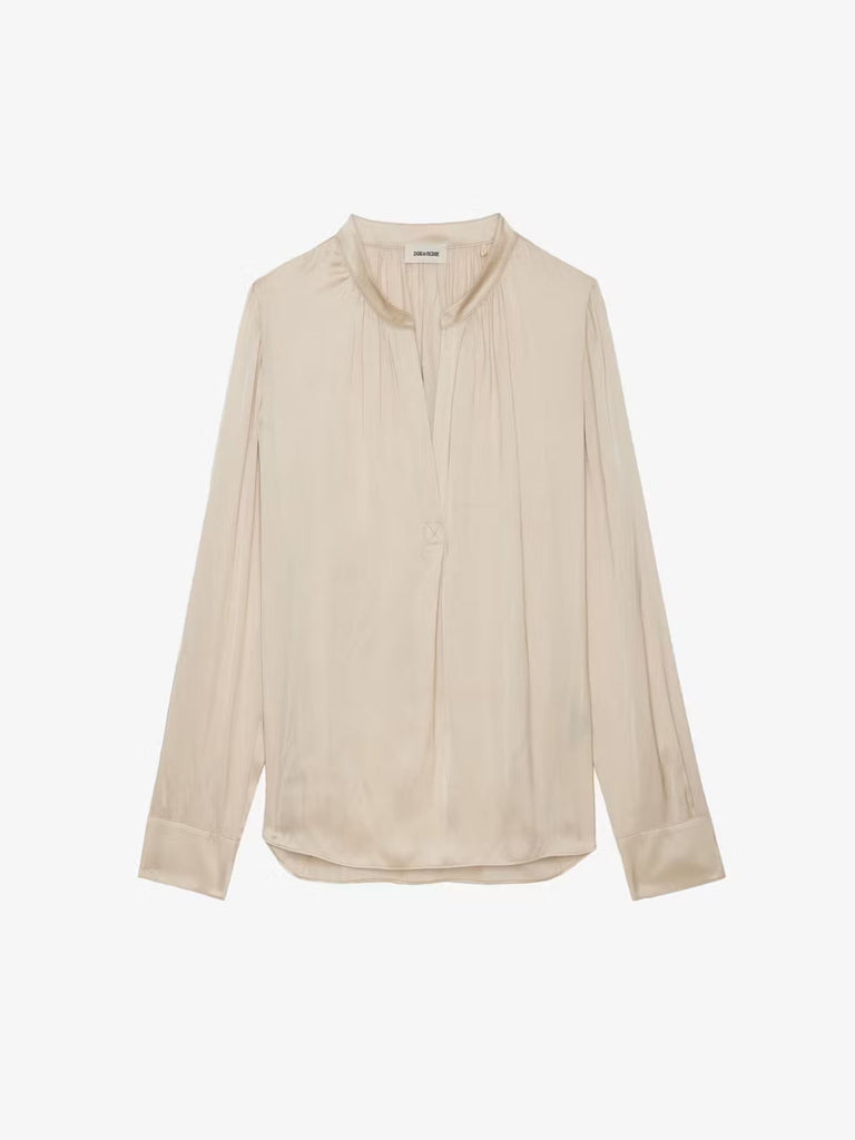 ZADIG & VOLTAIRE - Tink Satin Blouse - Beige - Shirt_Zadig & Voltaire - Aritmetik - montreal