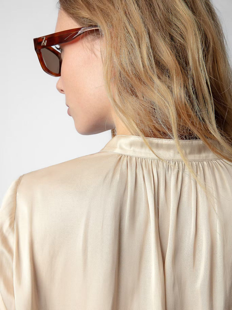 ZADIG & VOLTAIRE - Tink Satin Blouse - Beige - Shirt_Zadig & Voltaire - Aritmetik - montreal