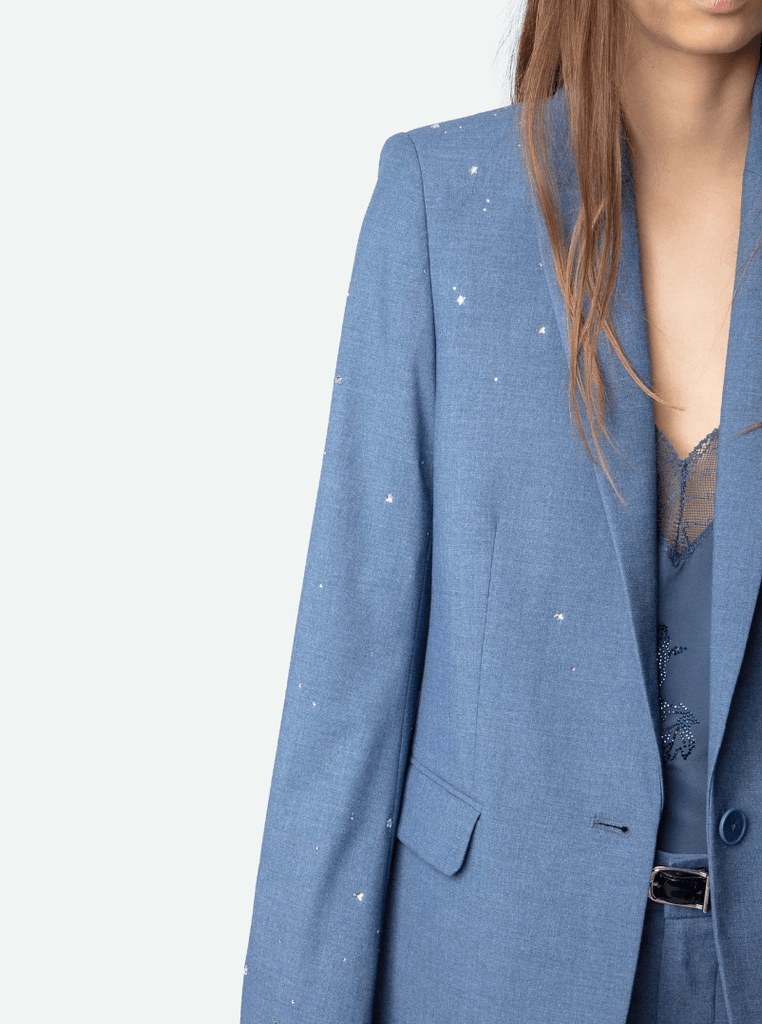 ZADIG & VOLTAIRE - VALSE CHINE STRASS STARS BLAZER - BLUE - Blazer_Zadig & Voltaire - Aritmetik - montreal