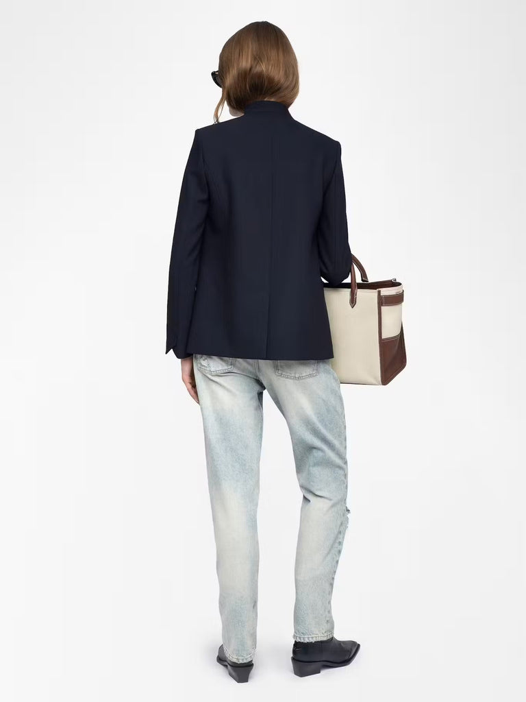 ZADIG & VOLTAIRE - Verysa Navy Asymmetrical Blazer - Blazer_Zadig & Voltaire - Aritmetik - montreal