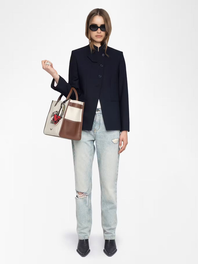 ZADIG & VOLTAIRE - Verysa Navy Asymmetrical Blazer - Blazer_Zadig & Voltaire - Aritmetik - montreal