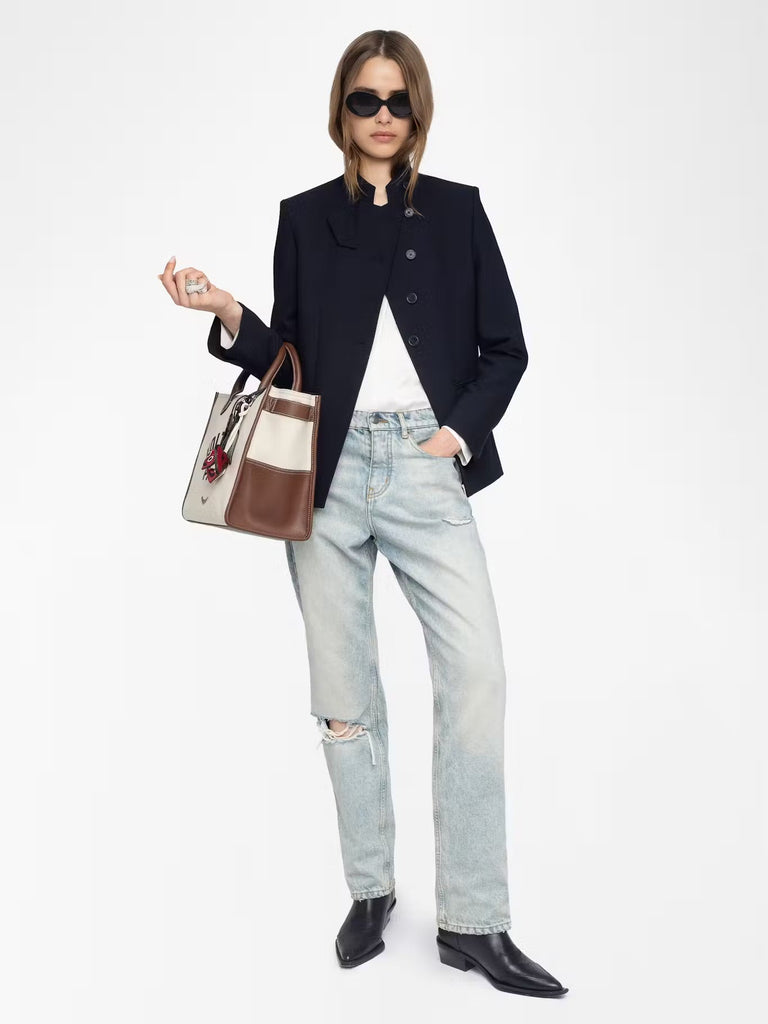 ZADIG & VOLTAIRE - Verysa Navy Asymmetrical Blazer - Blazer_Zadig & Voltaire - Aritmetik - montreal