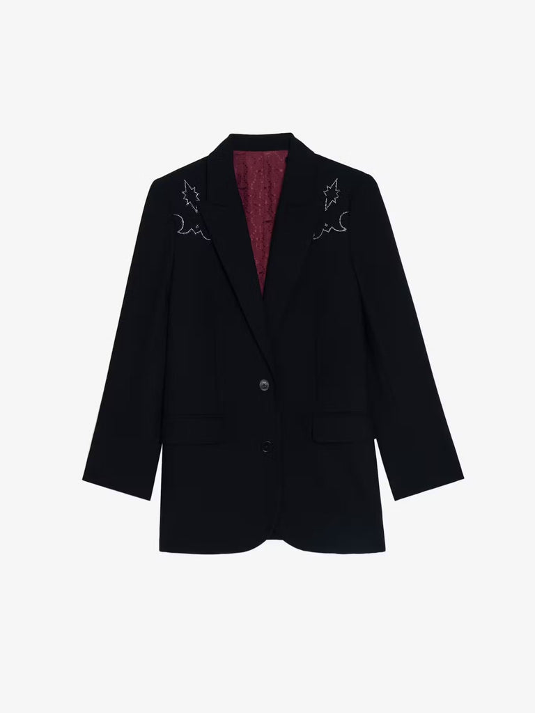 ZADIG & VOLTAIRE - Viva Black Rhinestone Blazer - Blazer_Zadig & Voltaire - Aritmetik - montreal