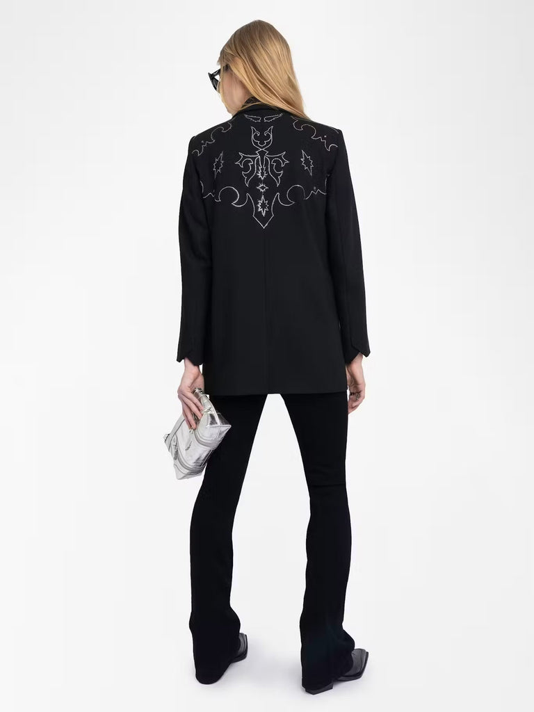 ZADIG & VOLTAIRE - Viva Black Rhinestone Blazer - Blazer_Zadig & Voltaire - Aritmetik - montreal