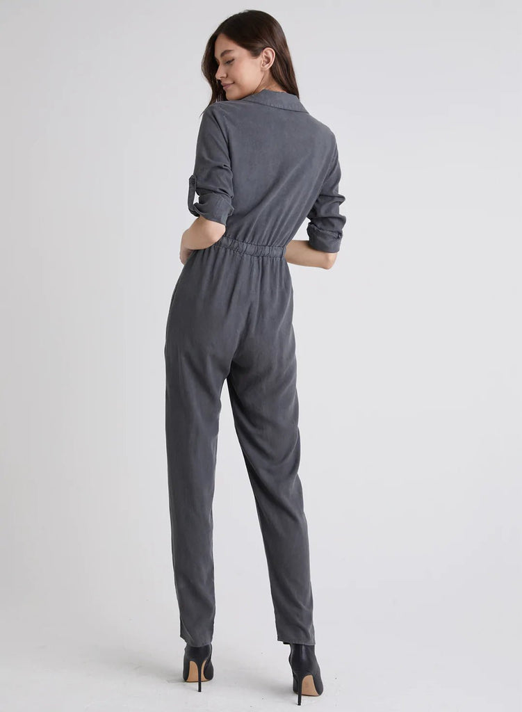 Anchor Roll Tab Sleeve Jumpsuit - Smoke Stack-Jumpsuit_Bella Dahl-Aritmetik-montreal