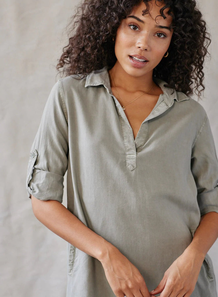 Big Sur Dress - Soft Army-Dress_Bella Dahl-Aritmetik-montreal