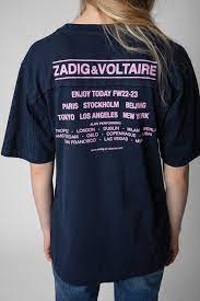 Bow Photoprint Strass - Navy-T-shirt_Zadig & Voltaire-Aritmetik-montreal