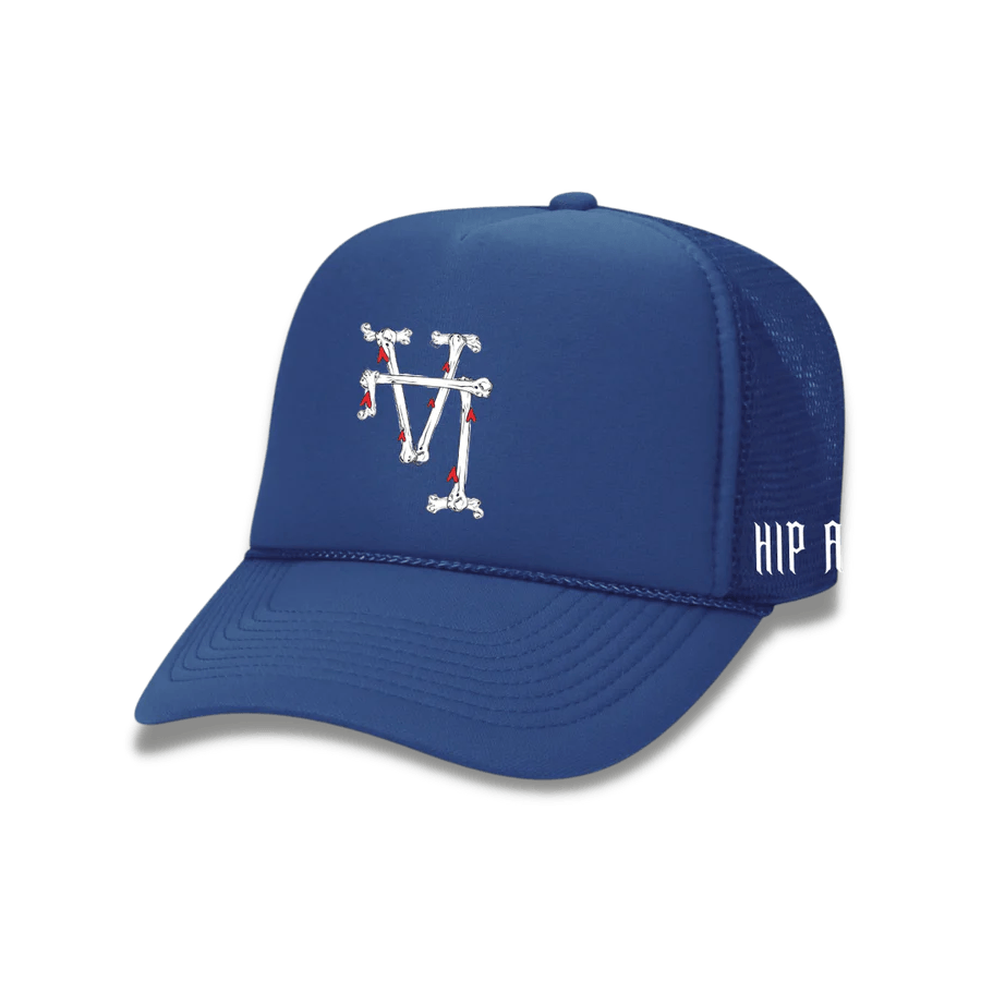 DEAD LA BONE TRUCKER HATS BLUE-CAPS_HIP & BONE-Aritmetik-montreal