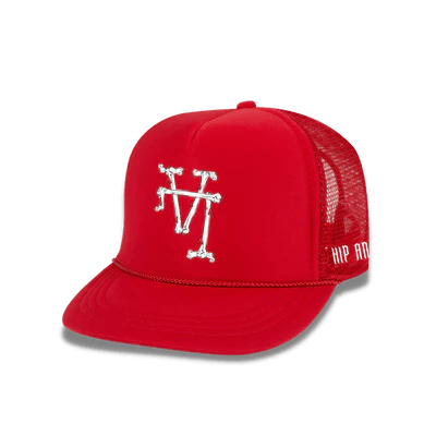DEAD LA BONE TRUCKER HATS RED-CAPS_HIP & BONE-Aritmetik-montreal