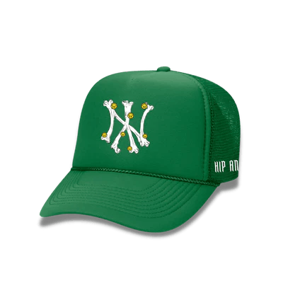 DEAD NY BONE TRUCKER HATS GREEN-CAPS_HIP & BONE-Aritmetik-montreal
