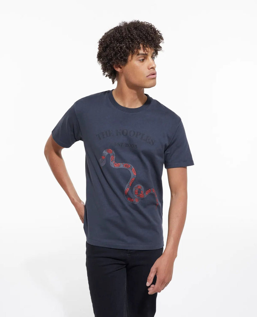 GRAY PRINTED T-SHIRT-T-shirt_The Kooples-Aritmetik-montreal