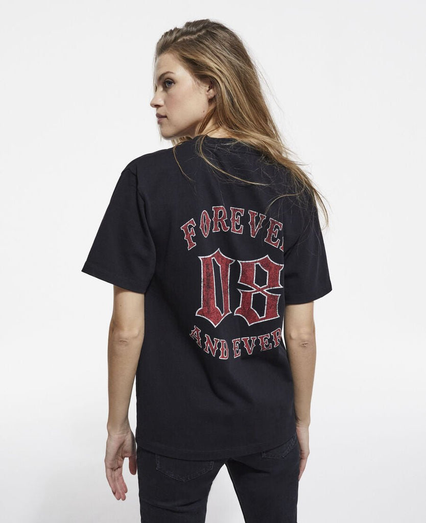 GRAY T-SHIRT WITH SCREEN PRINT-T-shirt_The Kooples-Aritmetik-montreal