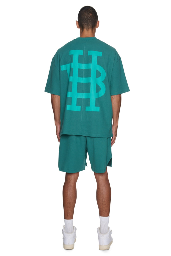 HIP & BONE - COLLAR LOGO WAFFLE TEE - GREEN-T-shirt_HIP & BONE-Aritmetik-montreal