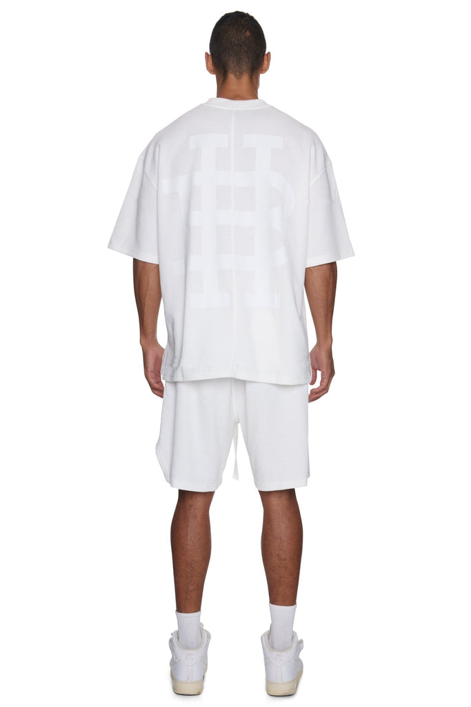 HIP & BONE - COLLAR LOGO WAFFLE TEE - White-T-shirt_HIP & BONE-Aritmetik-montreal