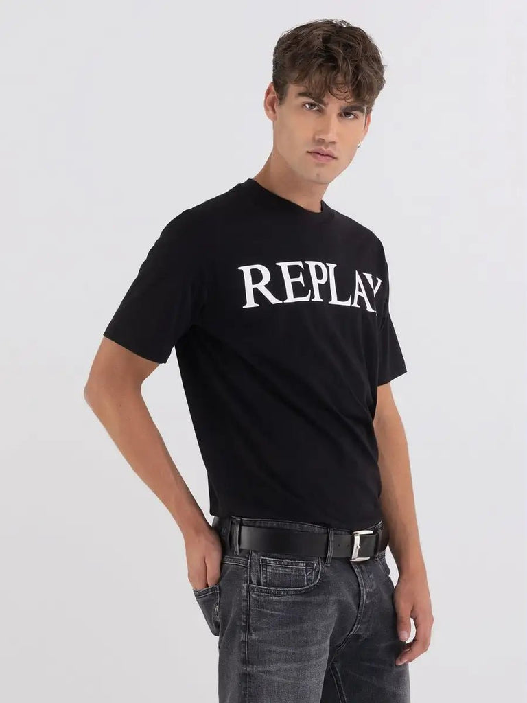 JERSEY T-SHIRT WITH PRINT-T-shirt_Replay-Aritmetik-montreal