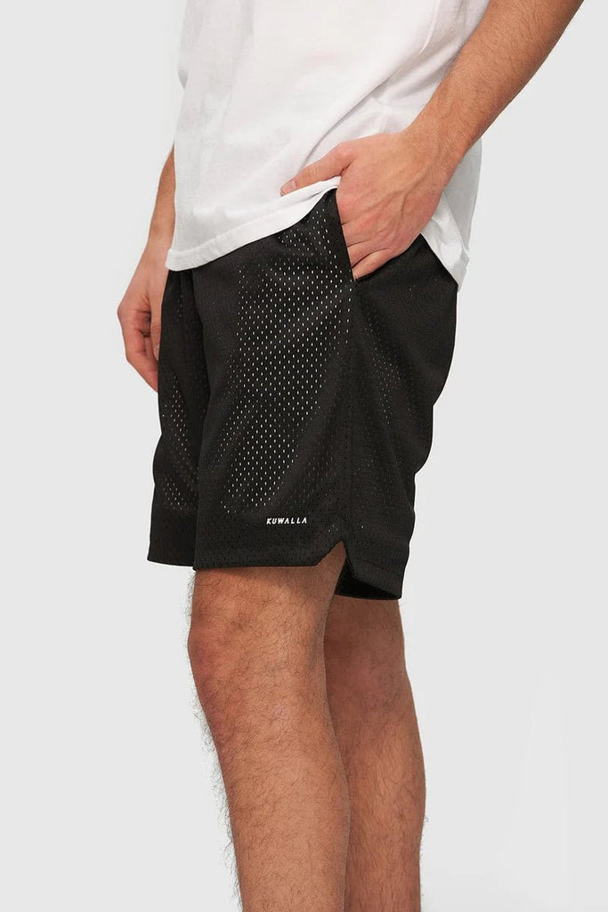 Mesh Shorts - Black/White-Shorts_Kuwalla-Aritmetik-montreal