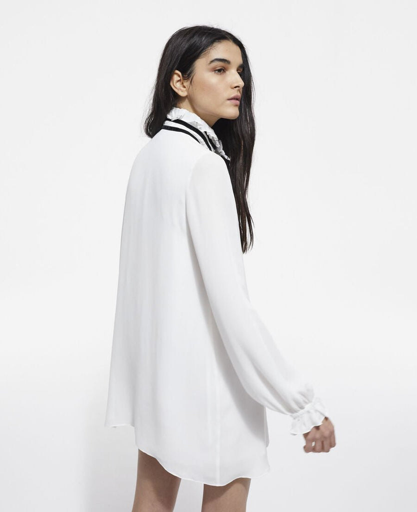 SHORT WHITE SILK DRESS-Dresses_The Kooples-Aritmetik-montreal