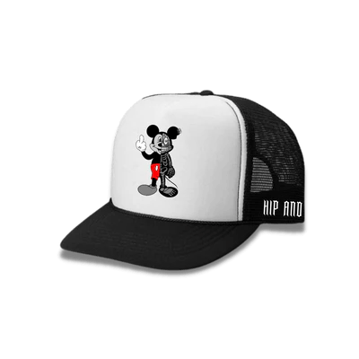 TWISTED MOUSE TRUCKER HATS BLACK/WHITE-CAPS_HIP & BONE-Aritmetik-montreal