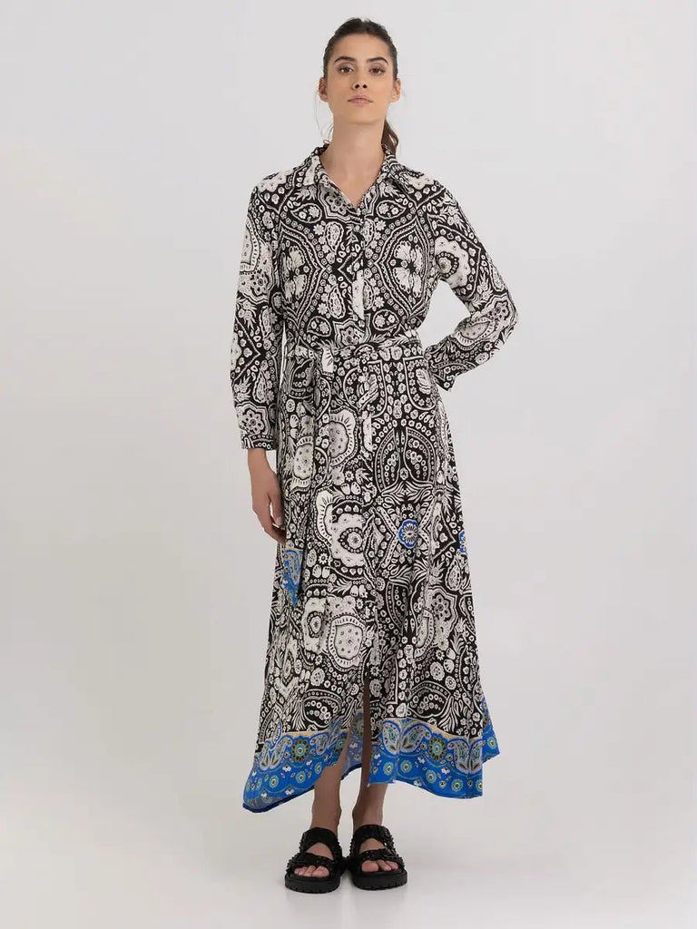VISCOSE SHIRT-DRESS WITH BATIK PRINT-Dress_Replay-Aritmetik-montreal