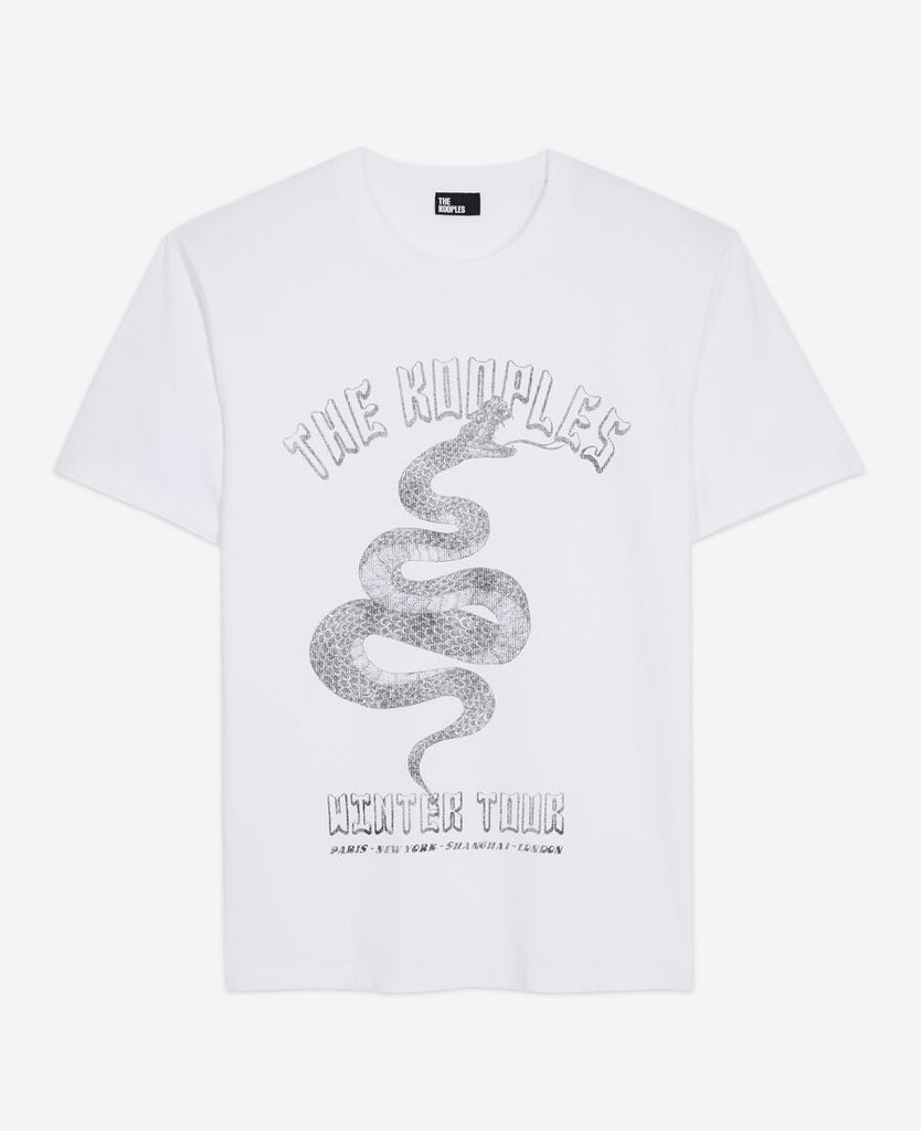 WHITE SCREEN PRINT T-SHIRT-T-shirt_The Kooples-Aritmetik-montreal