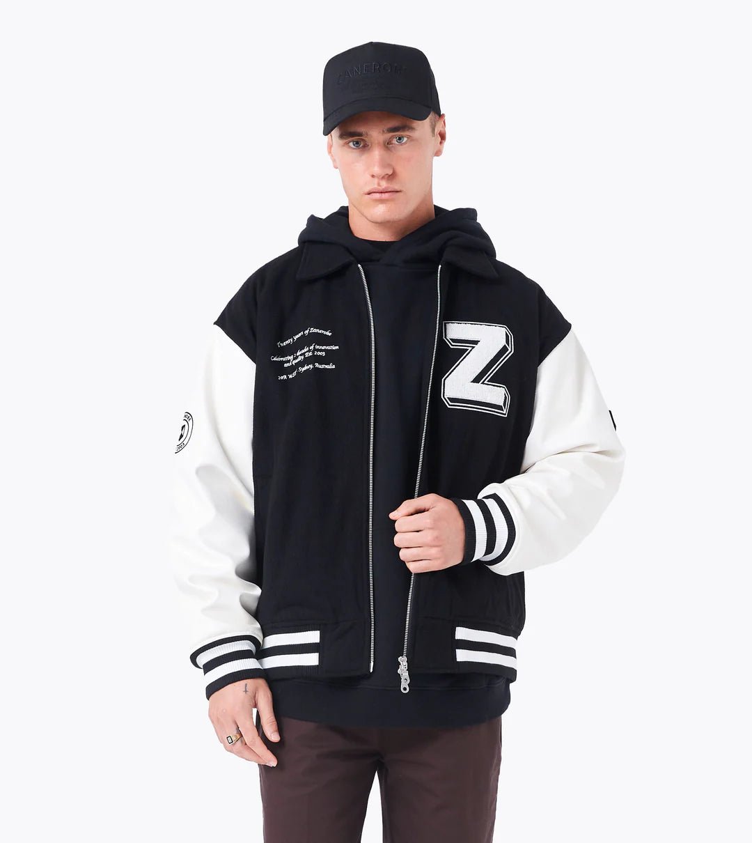 ZANEROBE - 20 Yrs Letterman Jacket - Black - Aritmetik - Aritmetik