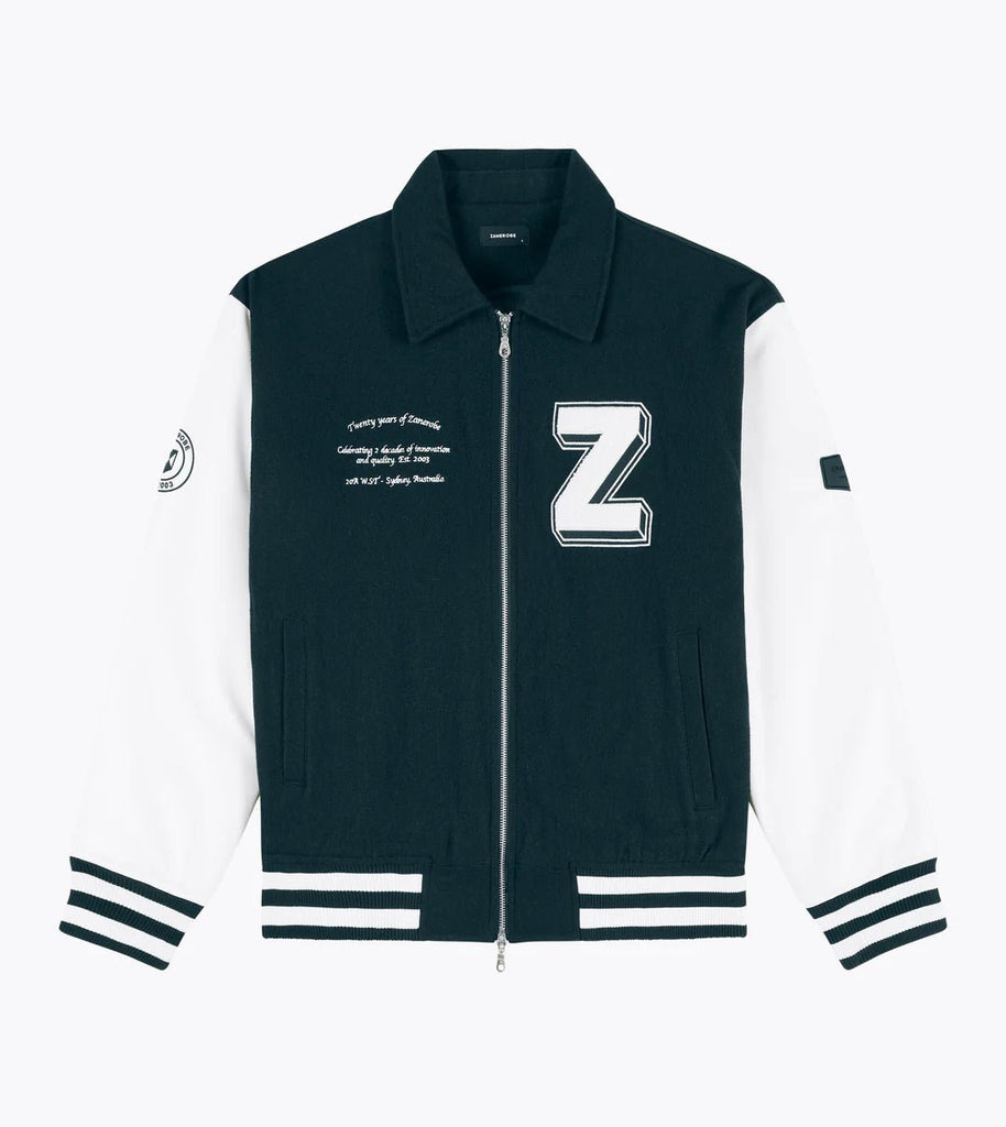 ZANEROBE - 20 Yrs Letterman Jacket - Forest Green-Varsity Jacket_ZANEROBE-Aritmetik-montreal